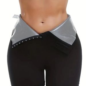 Breasted Adjustment Butt Lifting Yoga Sauna Sweat Shorts, Never worn